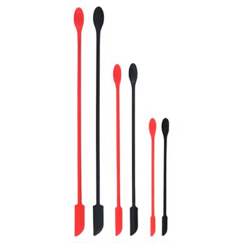 New 3-piece set of silicone mini double-headed spatulas with small spoons