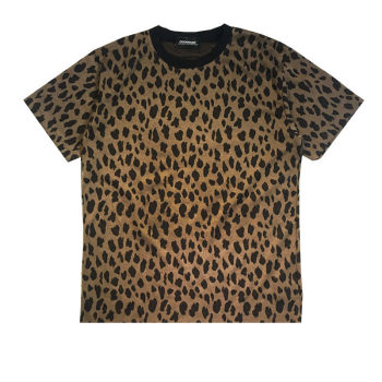 Original trendy brand ooxx hot style domineering and wild full-body wild leopard print unisex ຄູ່ຮັກໃສ່ເສື້ອຍືດແຂນສັ້ນ, ແບບດຽວກັນສໍາລັບຜູ້ຊາຍແລະແມ່ຍິງ