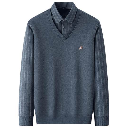 Romon Fashionable and Casual Fleece Warm Wool Knitted Sweater