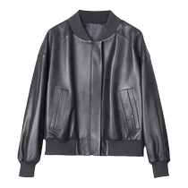 SINBOS Eve Genuine Leather Womens Loose Second-hand Jacket 2024 New Maillard Sheepskin Baseball Jacket
