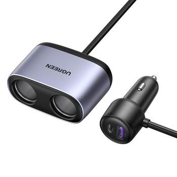 One-to-two expansion car charger suitable for iphone 17