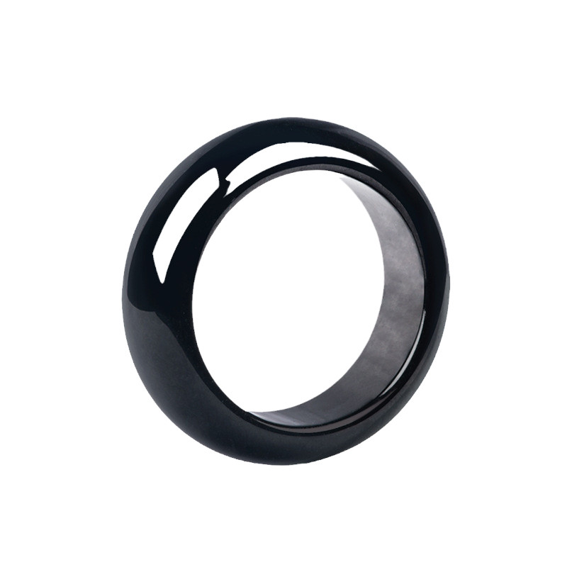 Authentic natural A-grade jadeite ink jade ring for men and women, ice jade ring, hand ornament, jade