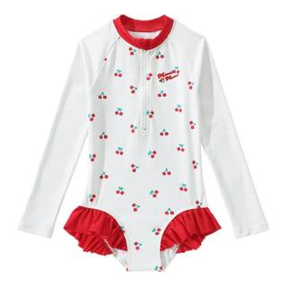 迪士尼儿童泳衣新款女童中小童连体女宝宝泳衣婴幼儿泡温泉游泳衣