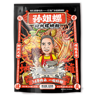 Take a shot of 8 bags of authentic Sun Jie Liuzhou snail noodles