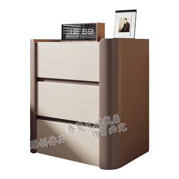 Italian bedside table solid wood simple qiao fandu