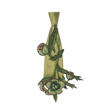 Camoooni Original Heavy Embroidery Plant Tie, Knot-Free Shirt Accessory, Designer Niche Style