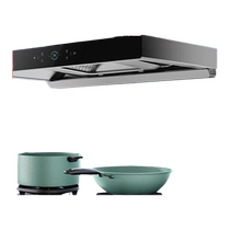 Vantage i11179 i10073B smoke stove set three-cavity range hood top suction European style 23 cubic meters large suction power S2