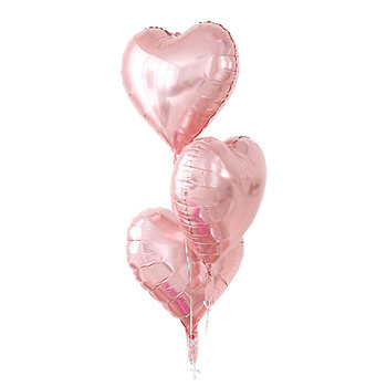 18-inch heart-shaped aluminum film balloons floating in the air for decoration