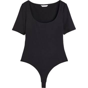 Hm women's underwear autumn soft comfort low-neck fashion short sleeve thong jumpsuit 1154640