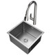 Kitchen stainless steel sink single sink small size embedded bar counter Taichung undercounter basin handmade vegetable sink large single sink
