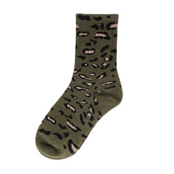 ins leopard ພິມ socks ສໍາລັບແມ່ຍິງເກົາຫຼີ Dongdaemun leopard dot pile socks ດູໃບໄມ້ລົ່ນແລະລະດູຫນາວຄົນອັບເດດ: ຄົນອັບເດດ: trendy ສ່ວນບຸກຄົນ socks ຝ້າຍຖົງຕີນທໍ່ຂະຫນາດກາງ