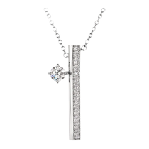 Chow Tai Fook HEARTS ON FIRE Barre Series Colliers en or 18 carats et diamants pour femme