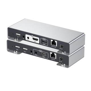 Youlian hdmi network cable extender kvm network transmitter with usb keyboard and mouse hd 4k multi-receiver transmission 200 meters surveillance video recorder computer notebook host audio and video transmission amplifier