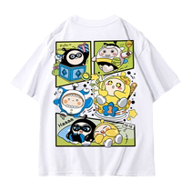 Eggman Party joint short-sleeved T-shirt for boys summer anime cartoon Eggman clothes boys trendy brand half-sleeved cotton