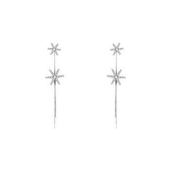 Xueyu qianjin long tassel earrings