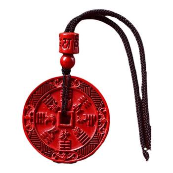 Year of the horse natural imperial red cinnabar peace button