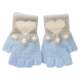 Woolen half-finger warm gloves for boys and girls, children's writing gloves