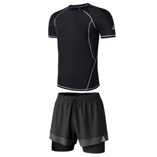 匹克男士泳衣套装男款泳裤新款青少年游泳衣男生分体上衣全套套装