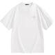 Peacebird men's short-sleeved T-shirt solid color summer embroidered white boys' youth versatile t-shirt