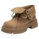 Dadong official authentic brown thick-soled thick-heeled short boots