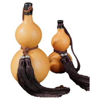 Gourd wine jug ຂະ​ຫນາດ​ໃຫຍ່​ກະ​ຕຸ້ນ Portable ເຮືອນ​ນອກ Portable wine jug retro ຖັງ​ເຫຼົ້າ​ແວງ​ເປົ່າ​ແກ້ວ​ເຫຼົ້າ​ແວງ​