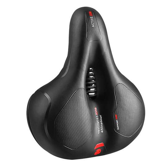 Extra-wide and extra-soft bicycle seat cushion