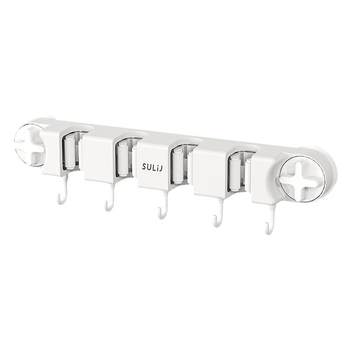 Suction cup mop clip without punching wall-mounted mop hook
