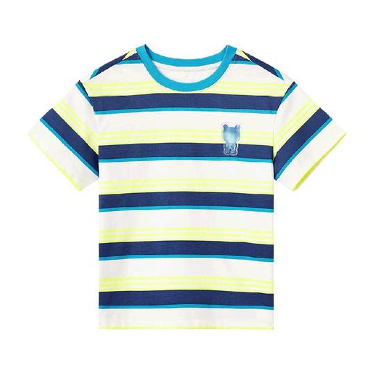 英氏亲子装儿童t恤夏季薄款休闲运动男童女童2024新款夏装短袖