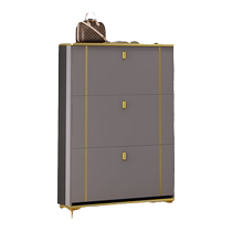 The wood leaders ultra-thin tipping bucket shoe cabinet is a large-capacity storage entrance cabinet at the home entrance a simple and modern entry door shoe cabinet.