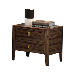 Xinju Mingjia solid wood bedside table ebony wood light luxury bedroom furniture with drawers modern Nordic WBW-C003