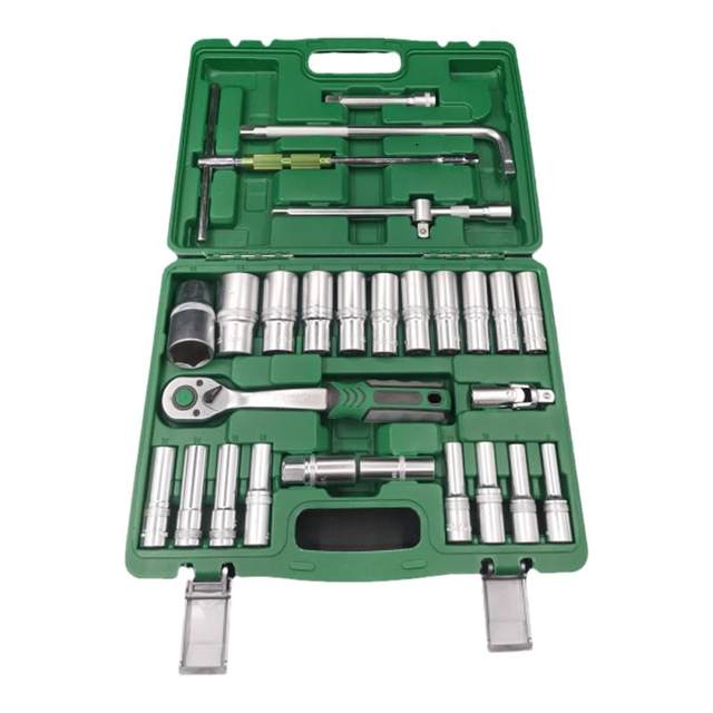 External hexagonal ratchet wrench socket head car repair tool mechanic 1/2 Dafei fast electric 6 angle length 32