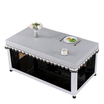 Fire table cover waterproof rectangular household cream style lace simple coffee table cover barbecue stove electric stove cover Fire table cover waterproof rectangular household cream style lace simple coffee table cover barbecue stove electric stove cover