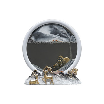 Fulu mountain scene quicksand drawing creative hourglass