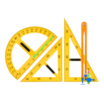 Teaching magnetic large triangle board set transparent protractor meter ruler multi-functional wooden compass chalk whiteboard pen teacher drawing drawing ruler mathematics blackboard whiteboard special drawing teaching aids