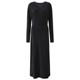 OCHIRLY European wool knitted long dress