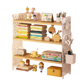 Desktop bookshelf storage rack acrylic perforated board
