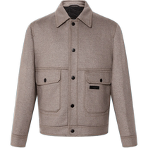 (Thin cotton) Lilanz official sheep wool woolen coat mens casual lapel 2024 winter jacket
