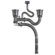 Kitchen sink drain pipe accessories complete set of sink single sink drainer deodorant drain pipe set universal