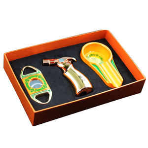 Cigar cutter tool set cigar lighter