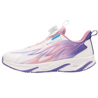 特步童鞋秋季新款大童旋钮扣缓震跑鞋儿童软底防滑鞋子女童运动鞋