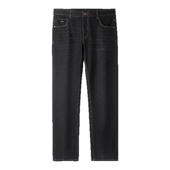 Heilan House Casual Slightly Elastic Black Jeans for Men