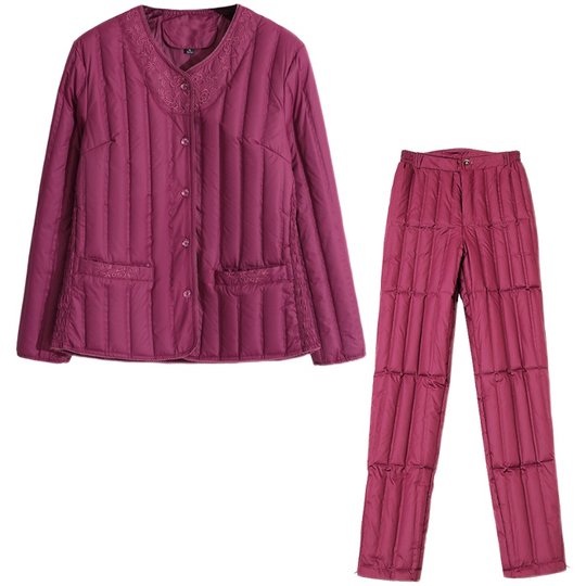 Hengyuanxiang down pants thickened and warm to wear as mother's wear