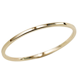 14K 골드 초박형 링 평원 0.8mm 테일 링