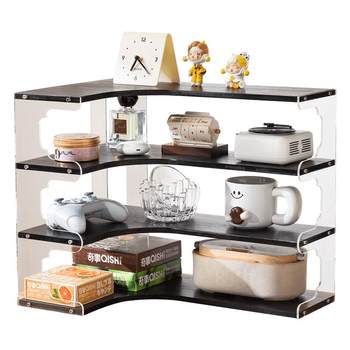 Eleven-dimensional desktop corner multi-layer bookshelves