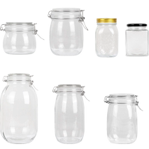 Préférenciel Combiné Aliments ombragés Verre en verre Scellé Jar alimentaire Entreposage Jar Pickle Jar Sauerkraut Bubble Wine Honey Bottle