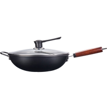 Large Iron Pan Frying Pan Nonstick Pan No Coating Gas Cooker Exclusive Hotel Commercial Pure Zhangu Old Fried Vegetable Pan Home