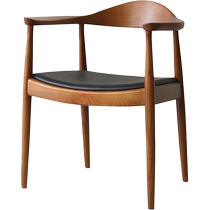 Nordic solid wood small office chair comfortable and sedentary office meeting chair computer chair bedroom chair backrest