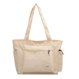 Lazy style large capacity canvas bag for women 2025 new style
