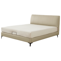 Gujia Home Modern Simple Light Luxurious Leather Bed Master Bedroom Cream Style Soft Bed Master Bedroom High-End Atmosphere Double Bed 8112