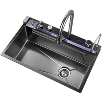 Oaks 1566 kitchen sink whale sink 304 stainless steel large single tank household dish sink vegetable sink